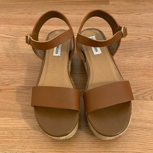 brown Steve Madden platform espadrille sandals